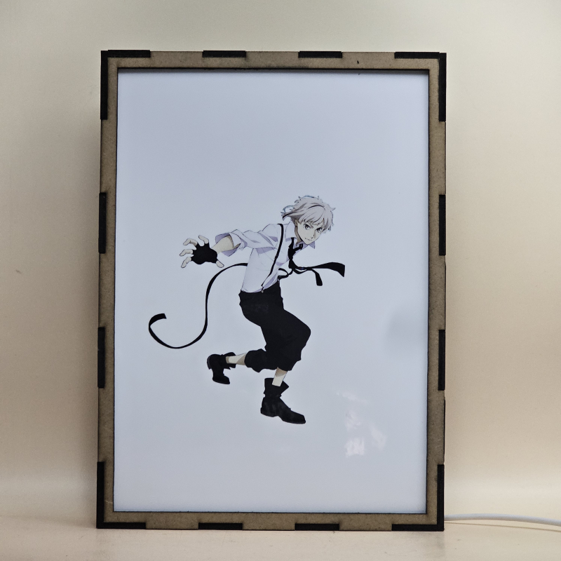 Lámpara LED de Bungou Stray Dogs con Atsushi Nakajima en primer plano - apagada