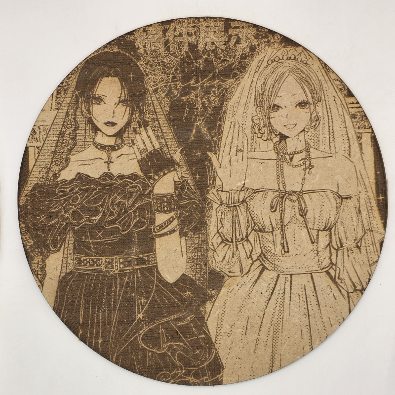 grabado laser en mdf ánime/manga,  Nana Osaki y Nana Komatsu, Nana , decoración otaku, decoración ánime/manga