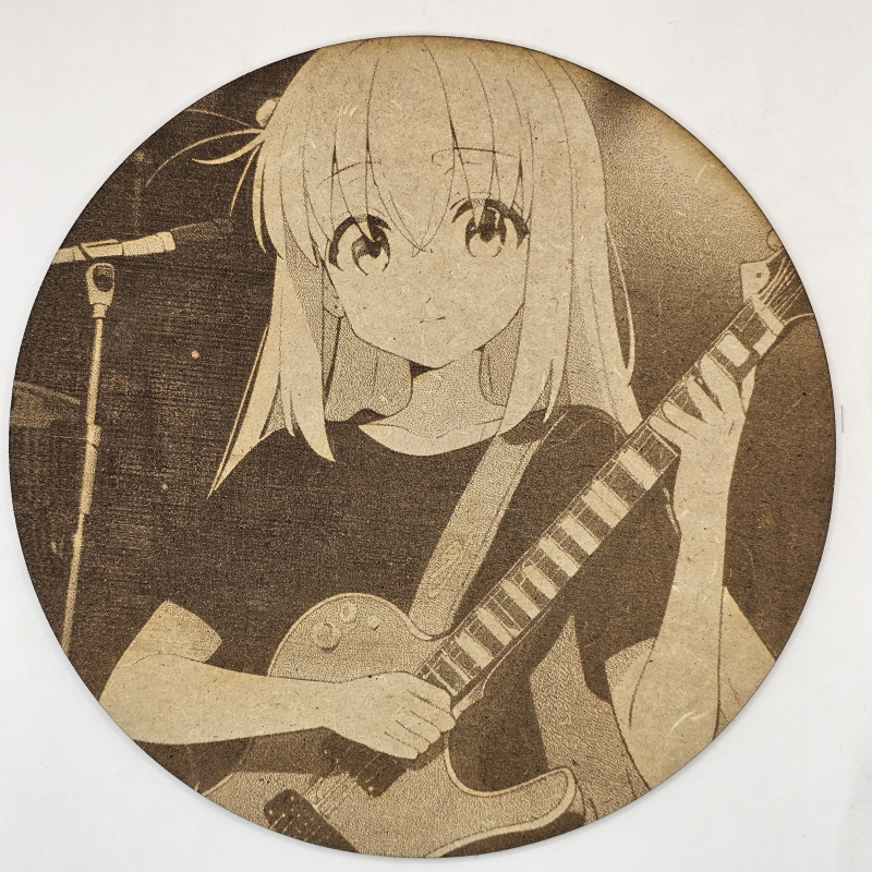 grabado laser en mdf ánime/manga,  Hitori Gotoh, Bocchi the Rock! , decoración otaku, decoración ánime/manga